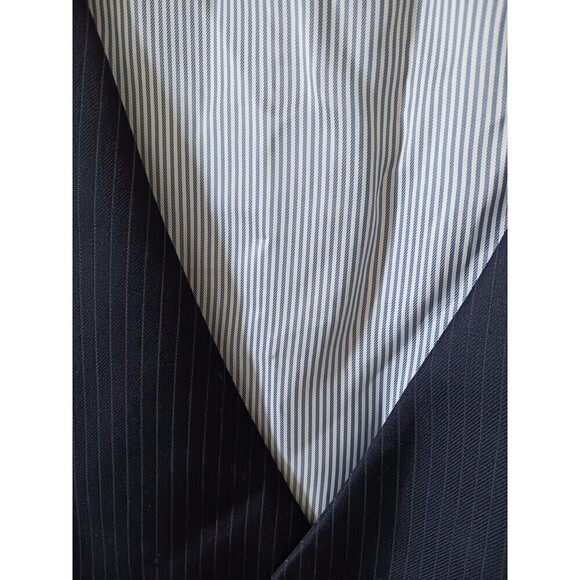 NWT Tommy Hilfiger Hayes Mens 100 % Worsted Wool Suit Vest Button Front Navy XL - Picture 5 of 9